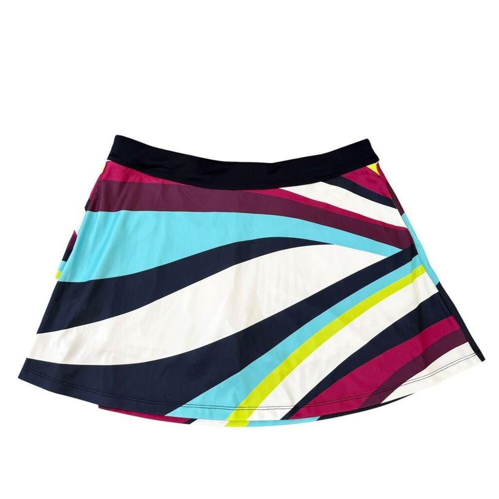 PGA Tour Women’s Golf Skort Size L Multicolor Abstract Stripe UPF 50 NWT $68